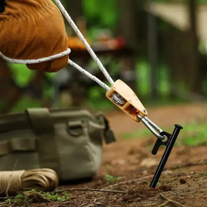 BowLift | Reflective Outdoor Rope Set – With Carabiner, Hooks & Tensioner for Tent & Camping (4 Pieces)