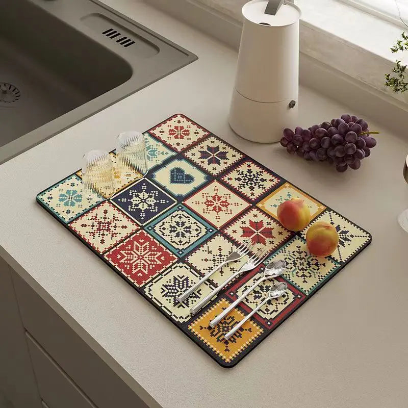 BowLift | Retro-Quick-drying Drain Mat for Kitchen & Counters