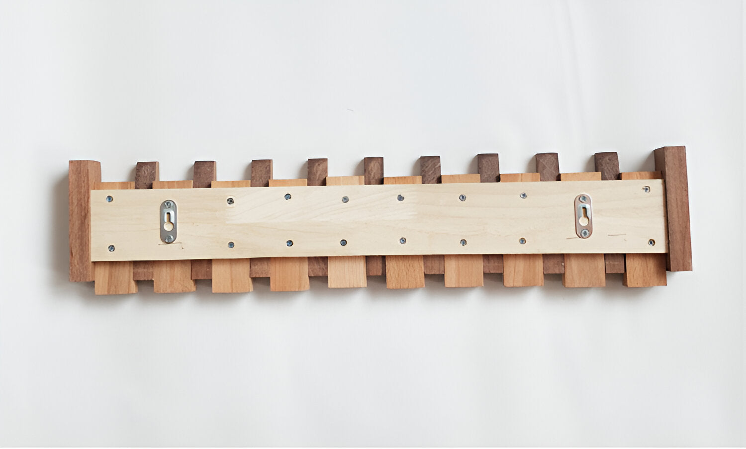 BowLift | RetroHooks - Wooden piano wall shelf with magnetic hooks