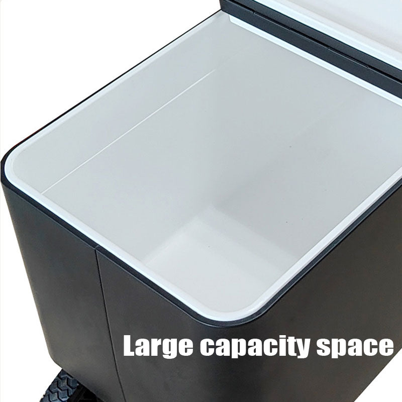 BowLift | Simple Black Insulated Trolley Ice Bucket For Patios, Parties And Pools
