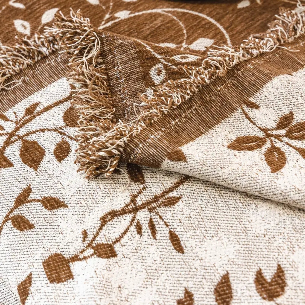 BowLift | Rustic Blossom Ivory Floral Sofa Cover