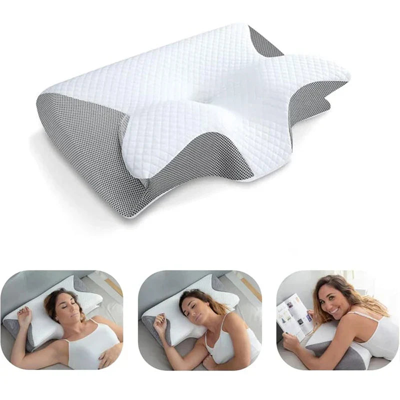 BowLift | Memory Foam Cervical Pillow | Ergonomic 2-in-1 Design for Neck Pain Relief & Comfortable Sleep