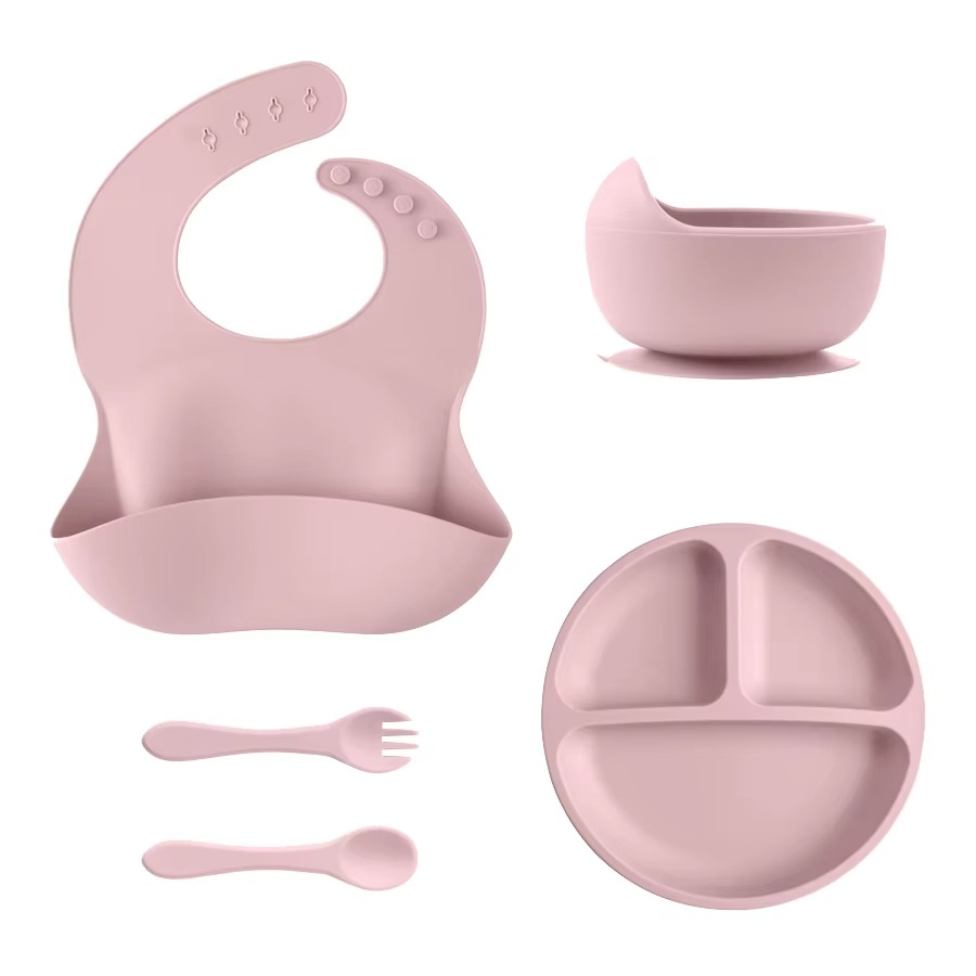 BowLift | Complete Silicone Baby Dining Set: Plate, Bowl, Bib, Cup, and Utensils