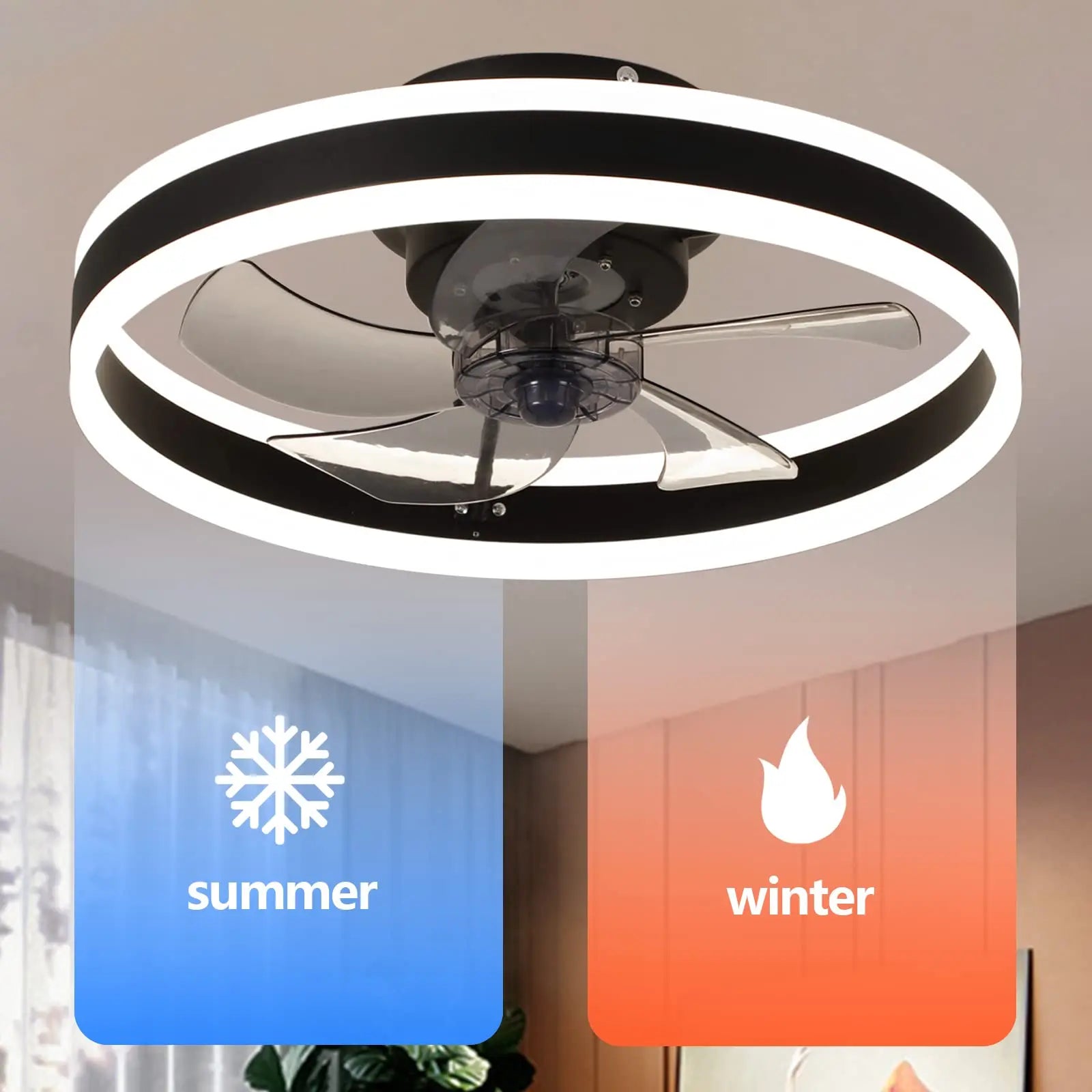 BowLift | Aura Silent LED Ceiling Fan Lamp