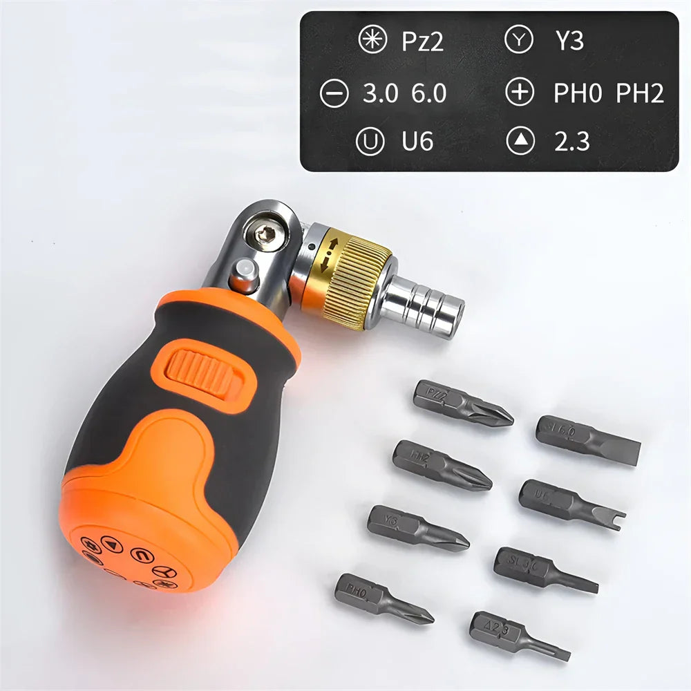 BowLift | 8in1 Mini Magnetic Bits Portable Ratchet Screwdriver