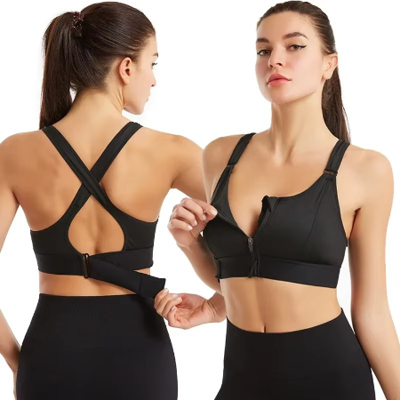 BowLift | Adjustable Zip-Front Sports Bra with Underwire Support and Push-Up Design