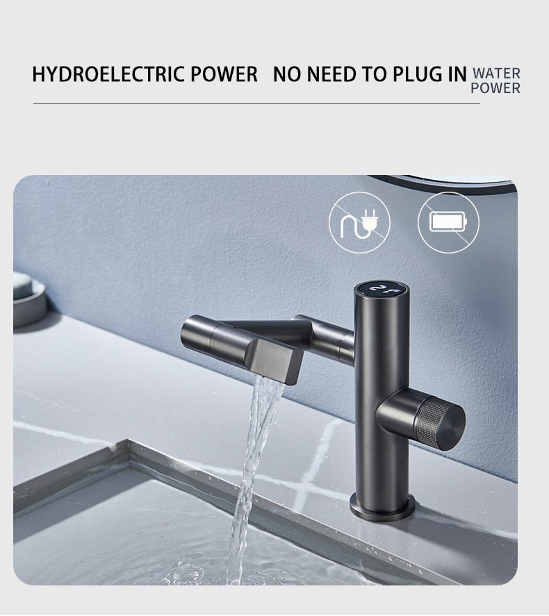BowLift | Hydroelectric Rotating Modern Smart Waterfall Faucet