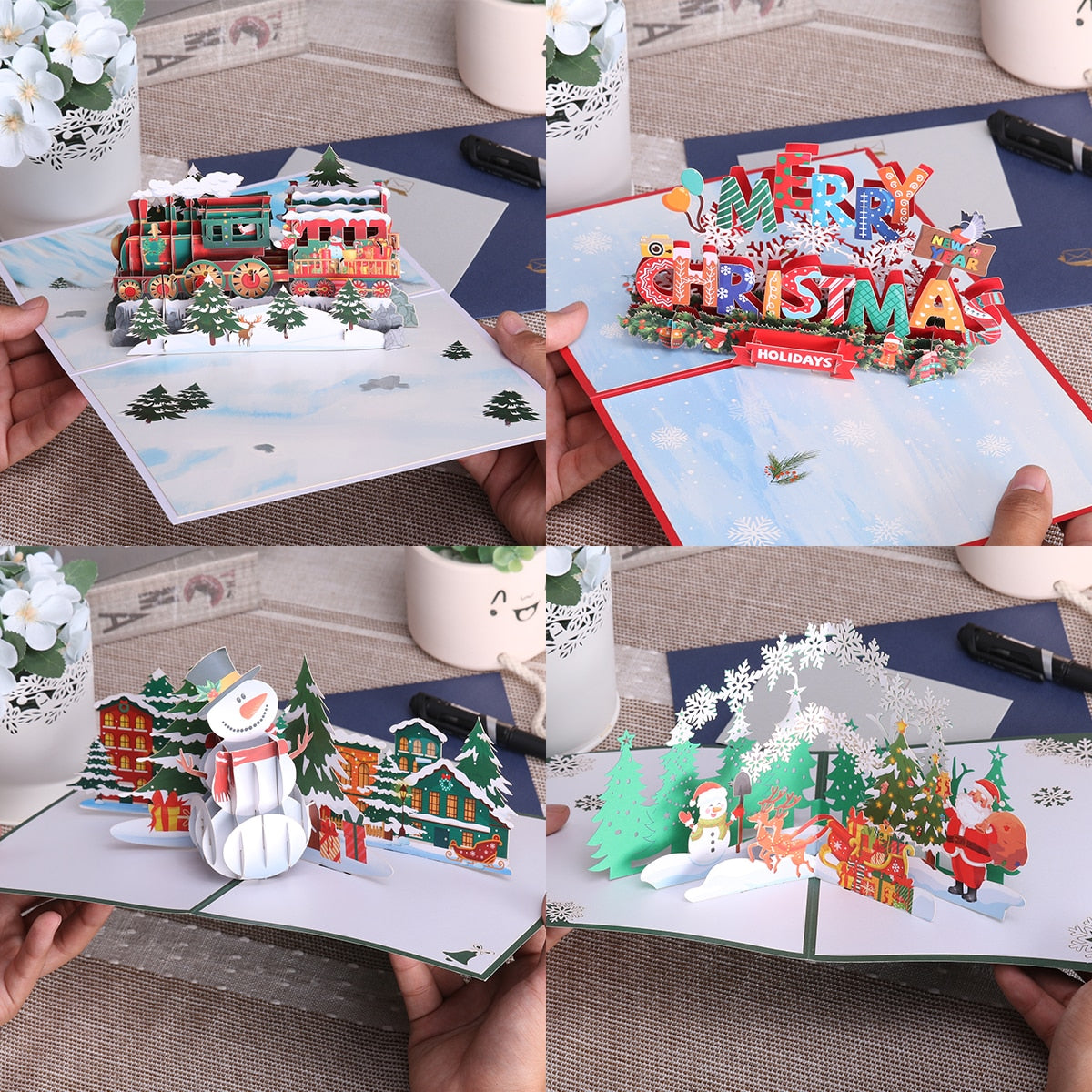 BowLift | 3D Pop-Up Cheerful Christmas Gift Cards