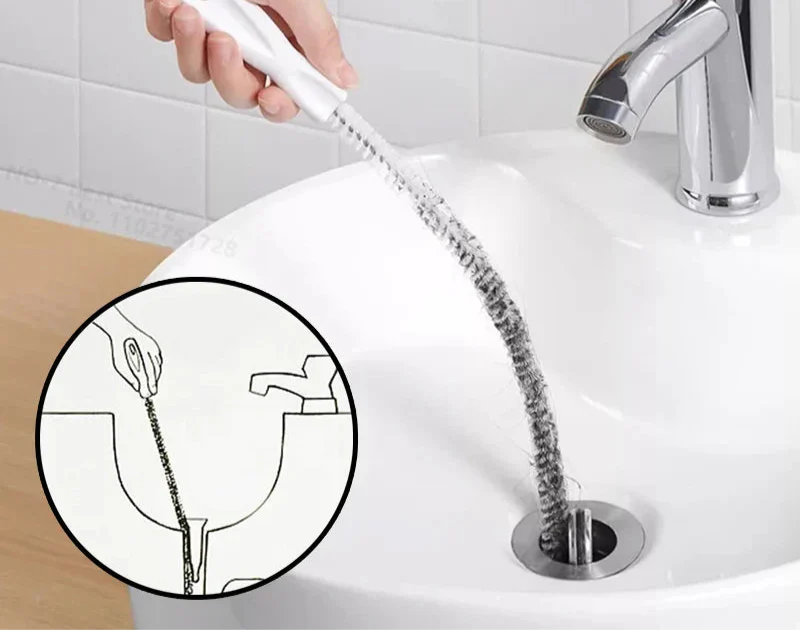 BowLift | Drainova Pipe Cleaner Brush | Flexible & Reusable | For Bathroom & Kitchen | 45–65 cm