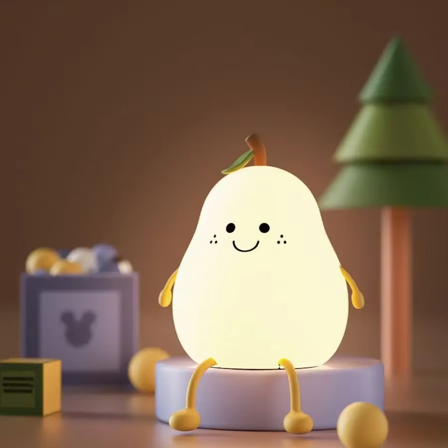 BowLift | Super Soft Touch-Controlled Multicolor Silicone Pear Night Light