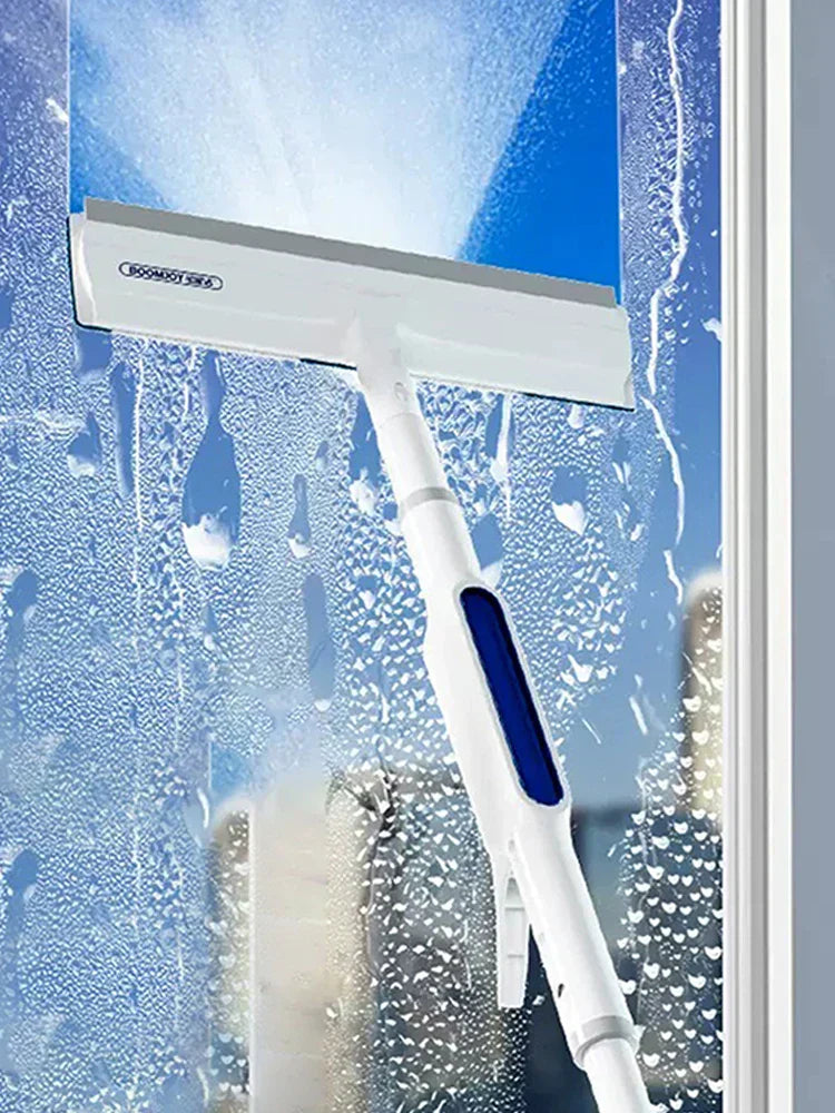 BowLift | Functional 3-in-1 Window Squeegee with Spray and Wipe Function