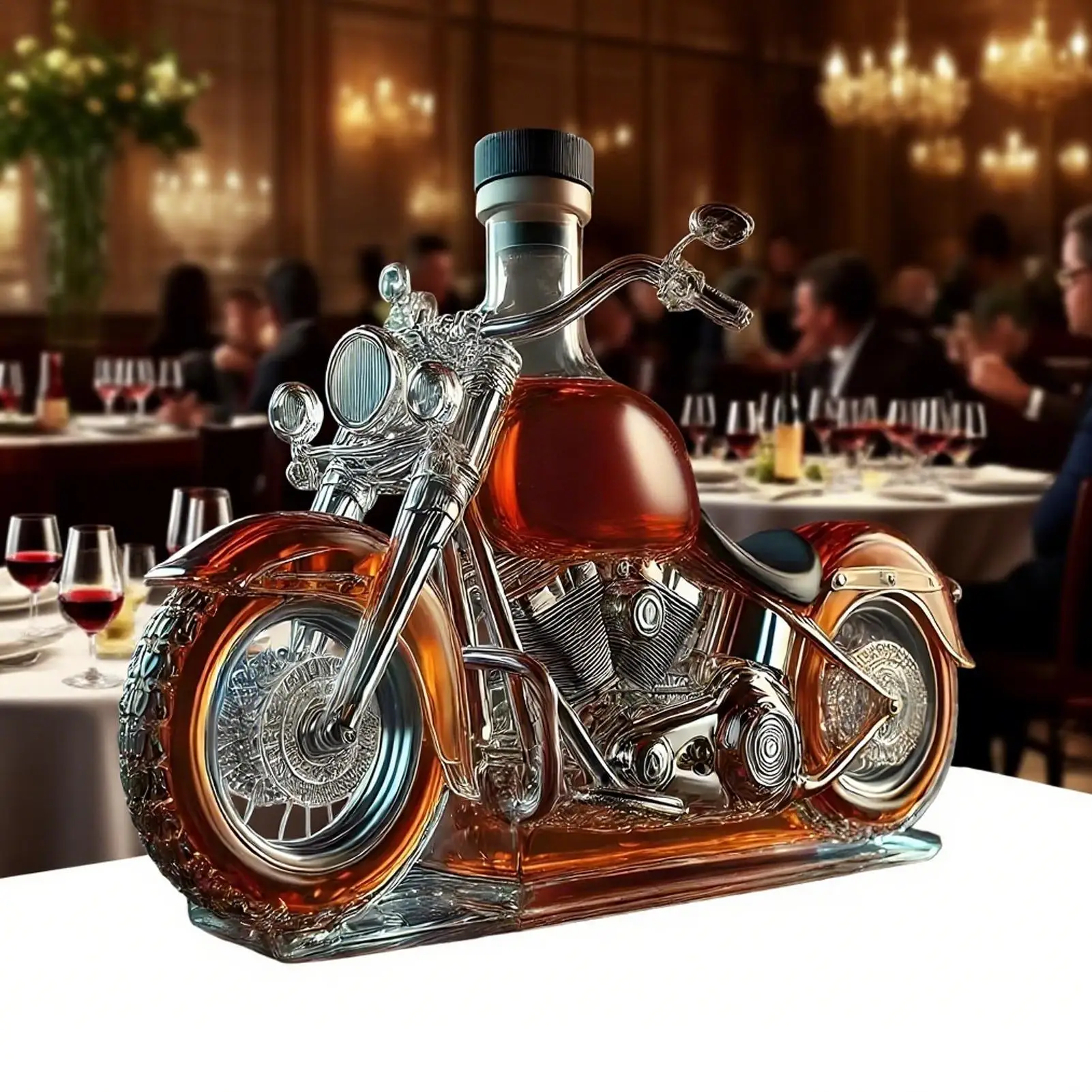 BowLift | Harley Motorcycle Shaped Whiskey Decanter for Home Bar