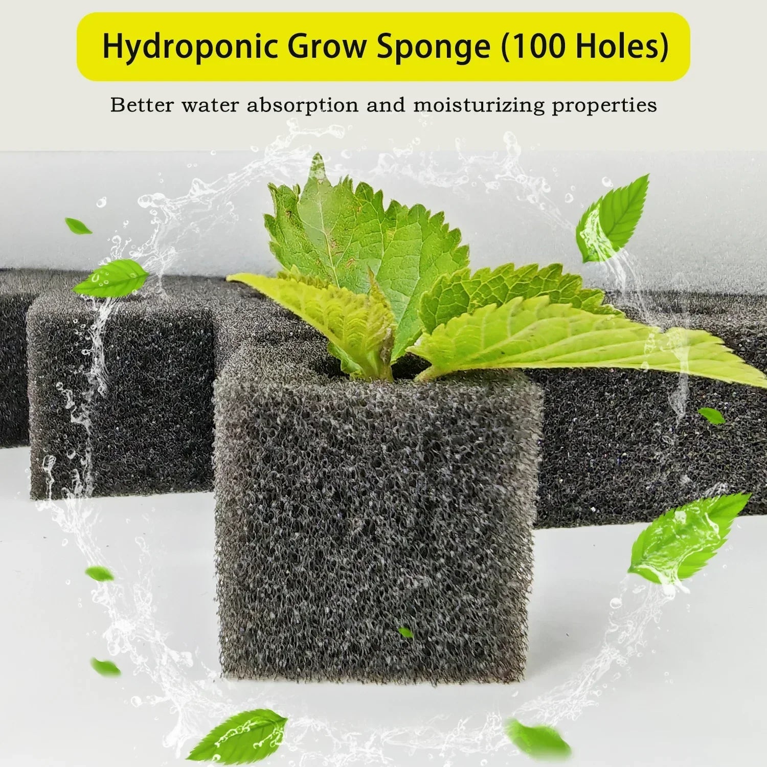BowLift | Germina Propagation Sponge Mat | 100 Seed Holes | For Hydroponics & Soil | 25Γ25cm