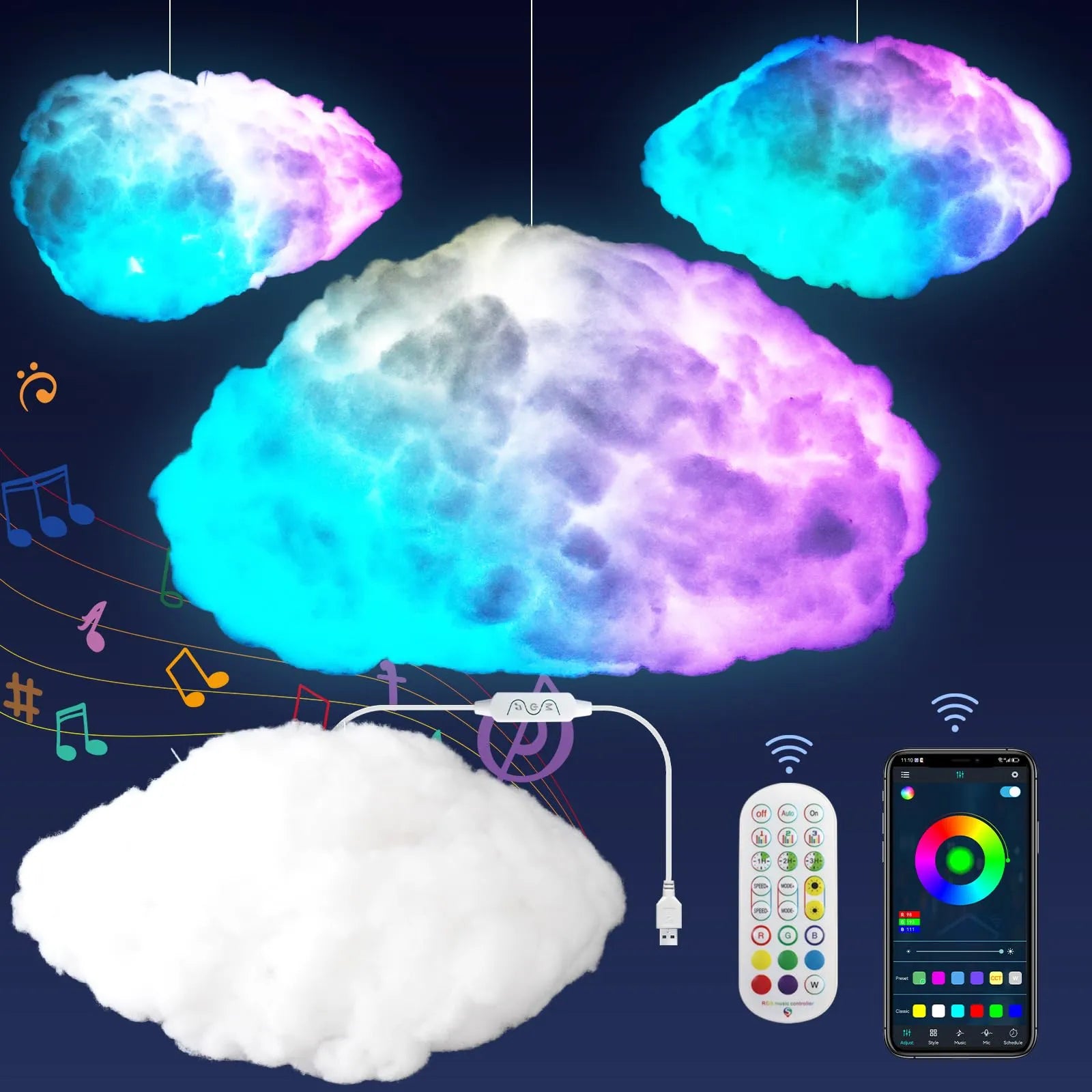 BowLift | Cloudscape Glow 3D Cloud Smart Bedroom Light