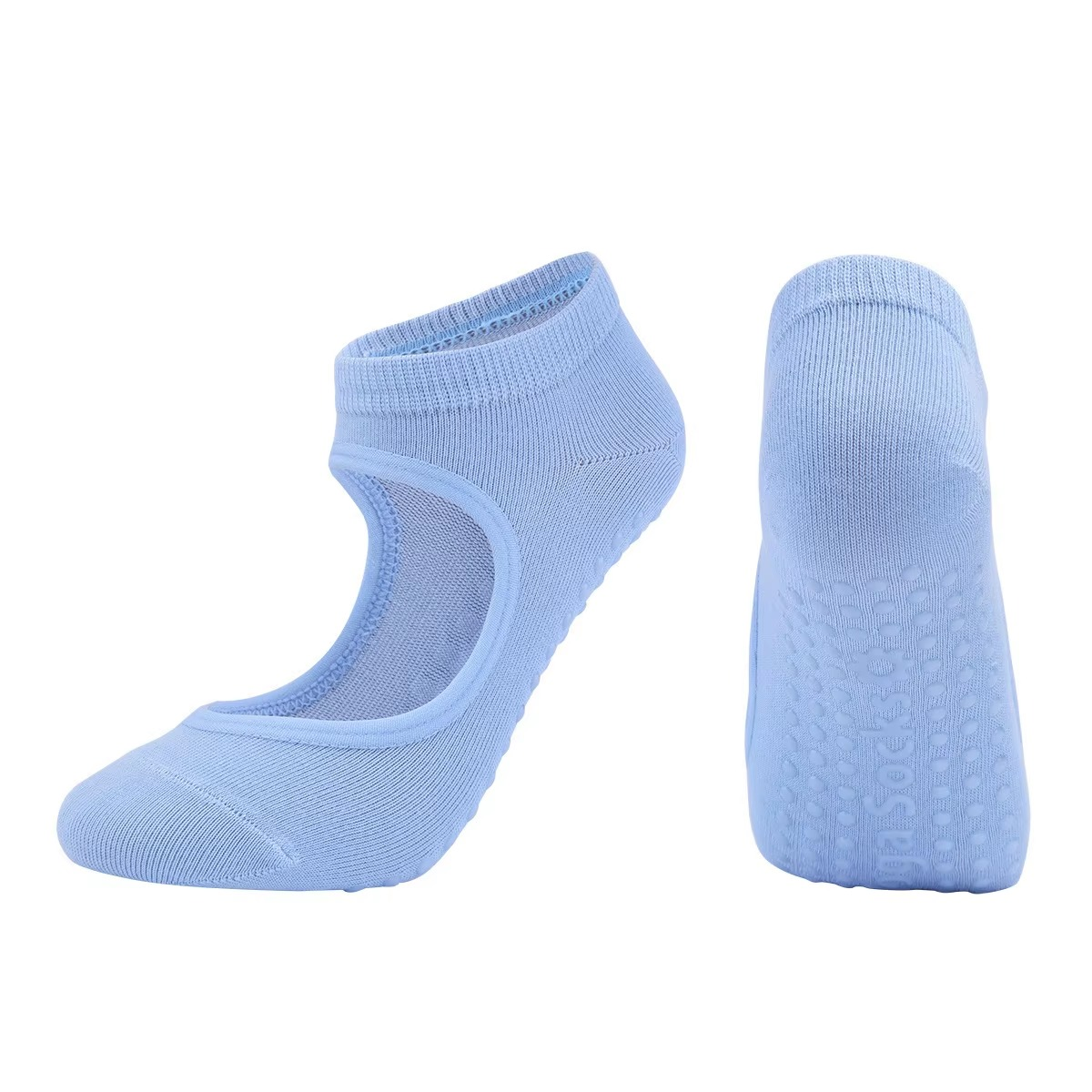 BowLift | Non Slip Backless Yoga Socks with Breathable Cotton Grip