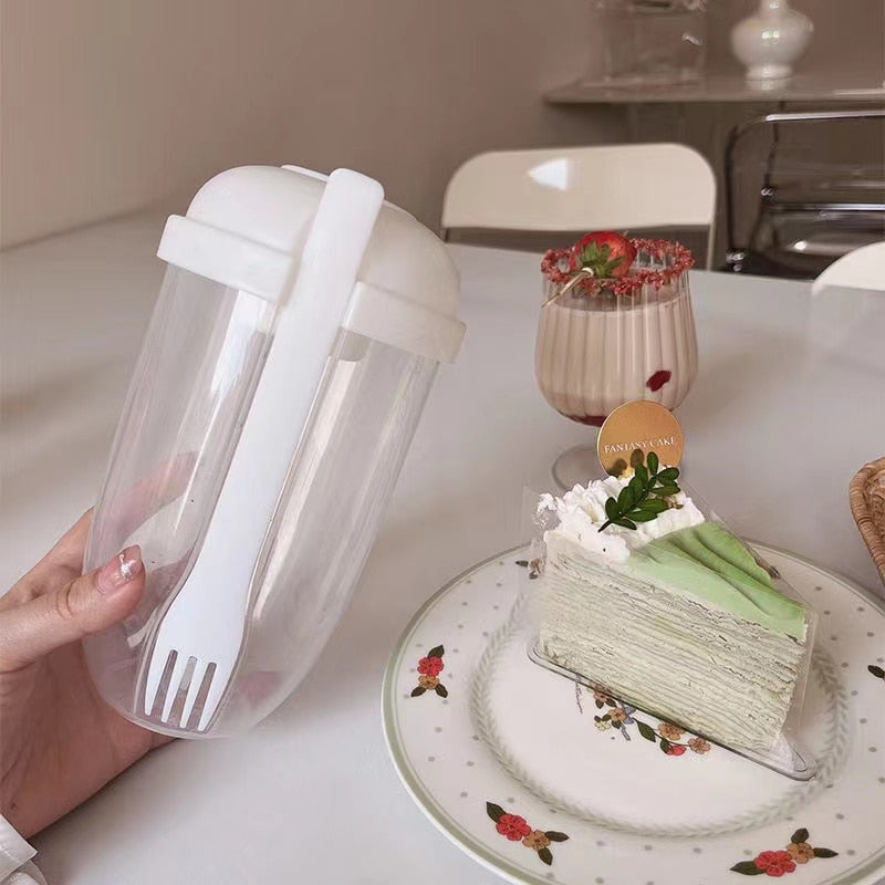 BowLift | Portable Built-in Fork Mini Salad Cup
