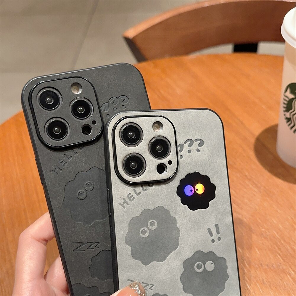 BowLift | Cute Monster Shockproof Leather iPhone Case