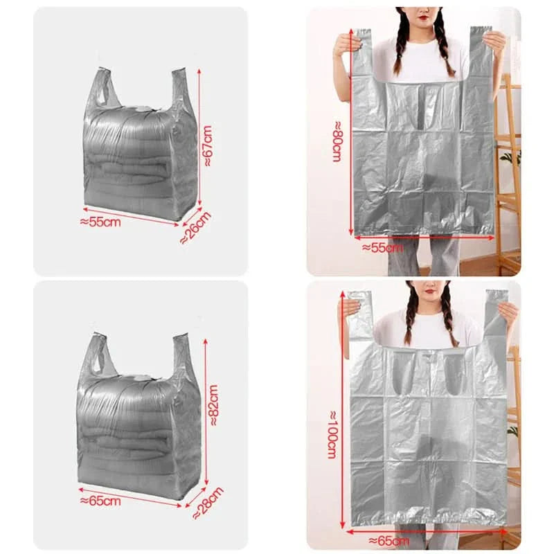 BowLift | HDPE STORAGE BAGS – storage bags with large capacity for clothes, toys & bedding – set of 10