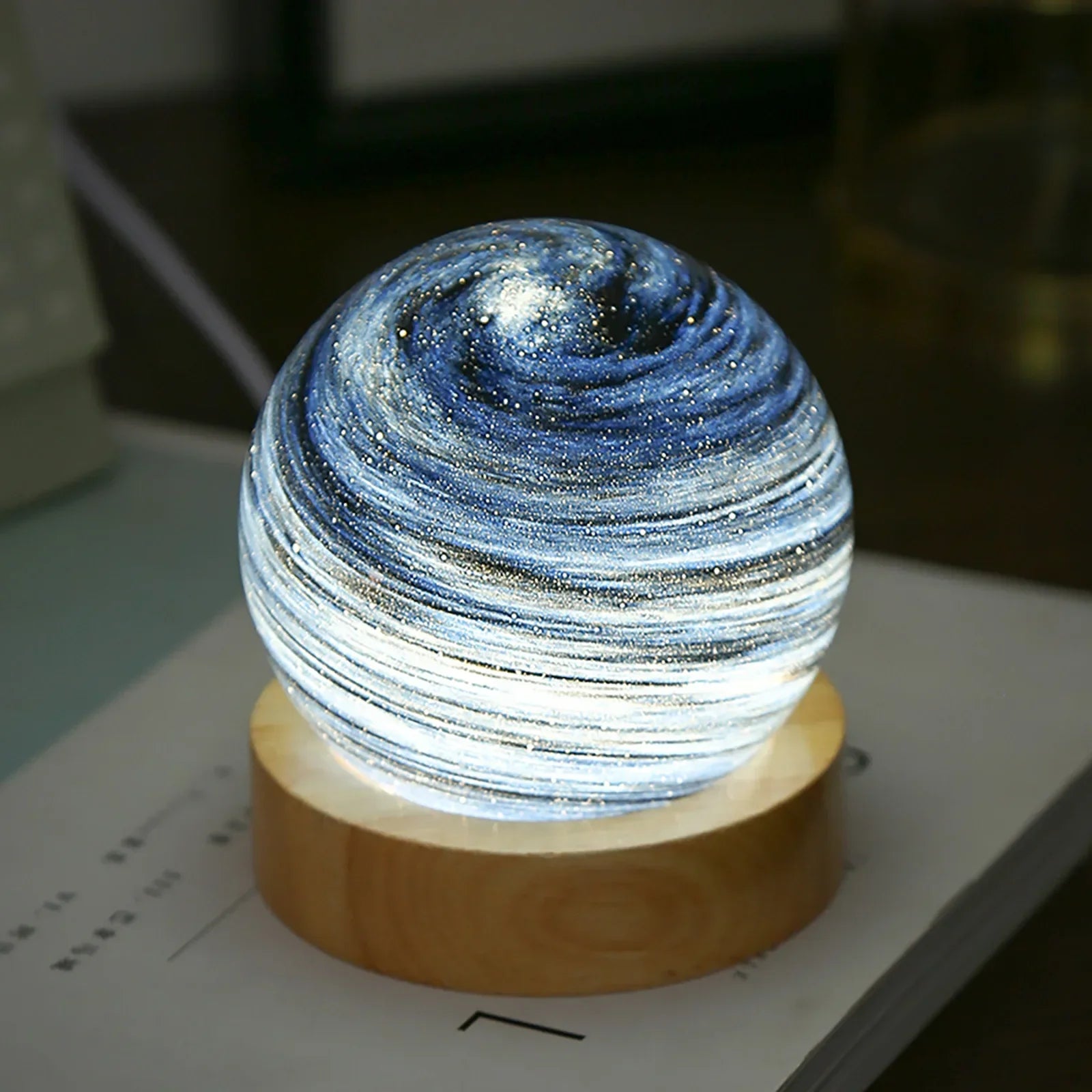 BowLift | 3D Crystal Planets Atmosphere Night Lamp