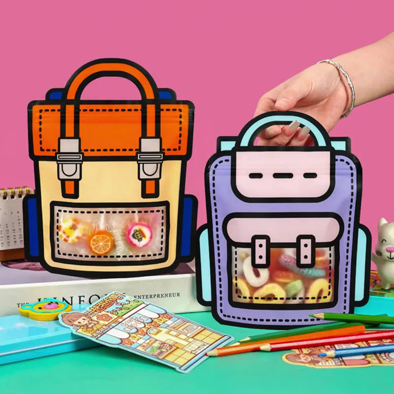BowLift | 50pcs Creative 2D Cartoon Schoolbag