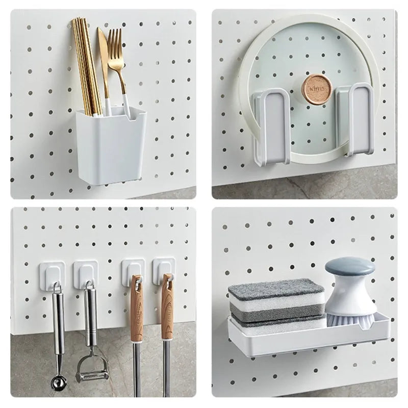BowLift | Kitchen Organizer Wall-Mounted Hole Board Storage Rack