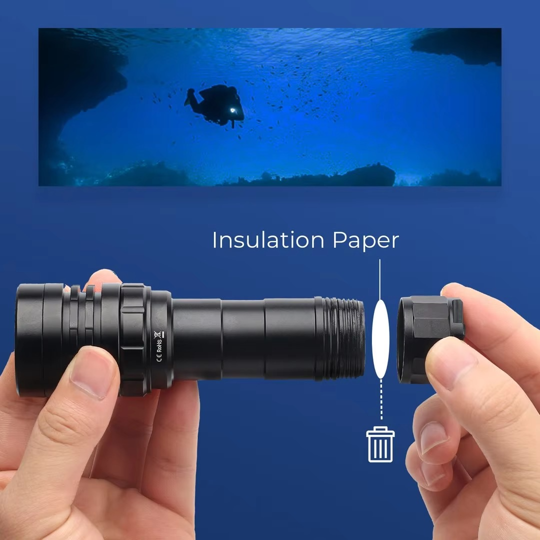BowLift | High Lumen Scuba Diving Flashlight 3000lm Waterproof Magnetic Ring Torch