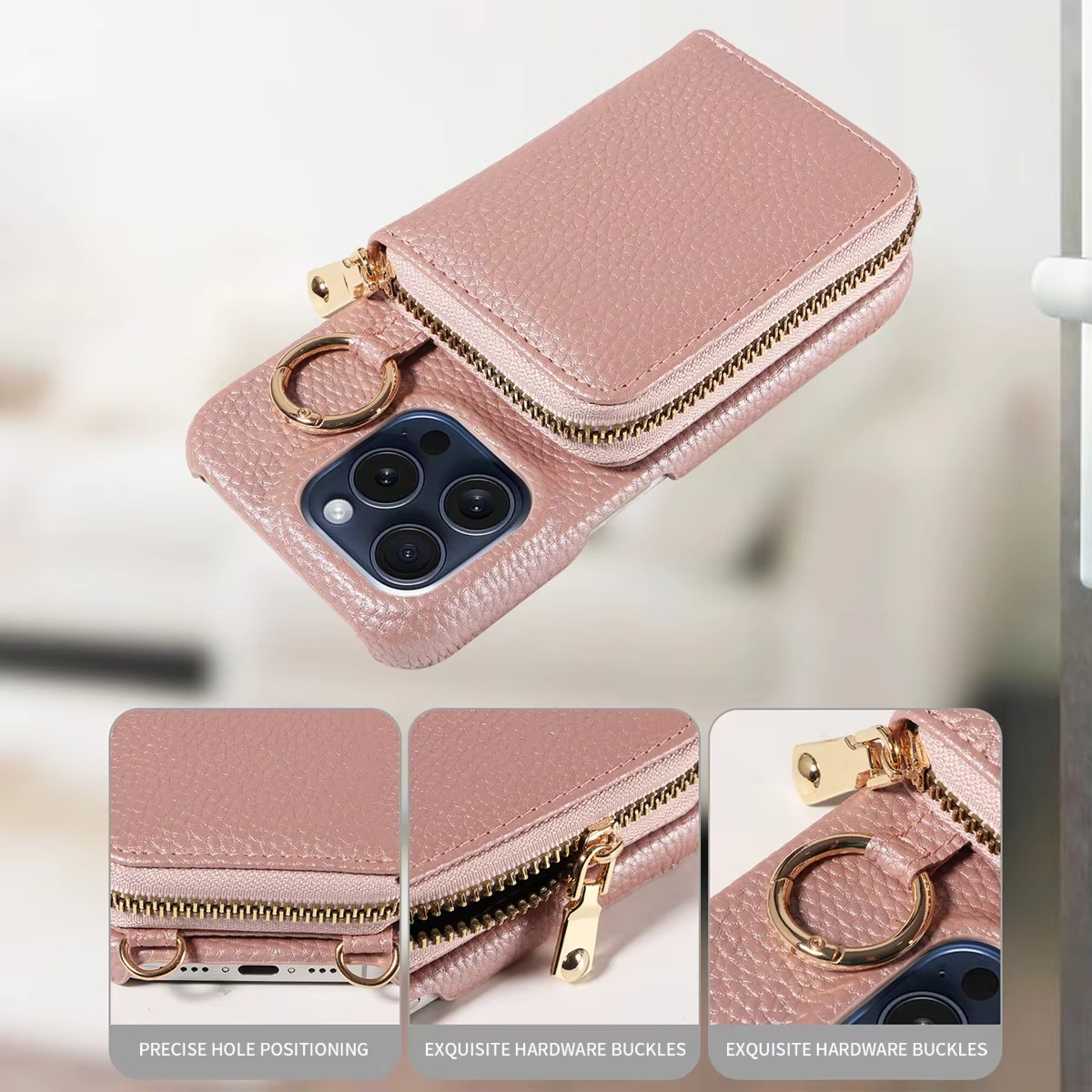 BowLift | Premium Leather Multi-Function iPhone Case with Anti-Degaussing Protection