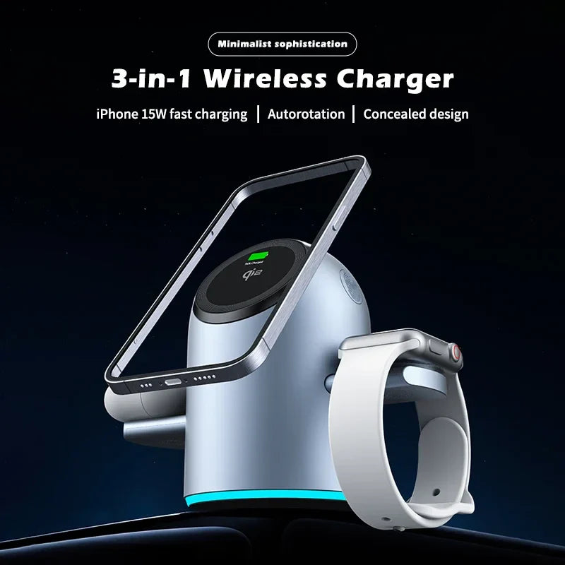 BowLift | 3 in 1 Magnetic Wireless Fast Charging Station