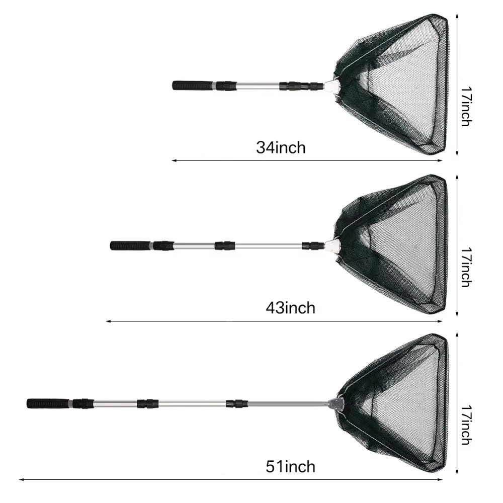 BowLift | Aluminum Alloy Telescopic Folding Fishing Net with Retractable Handle 51 Inch