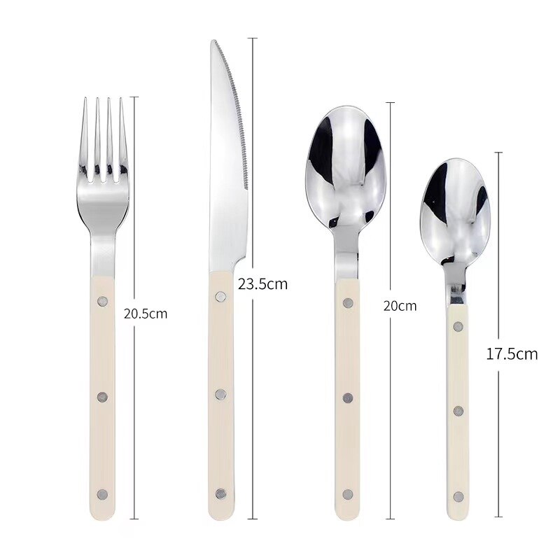 BowLift | 24-Piece Cutlery Set – Engraved Stainless Steel Flatware for 6 People