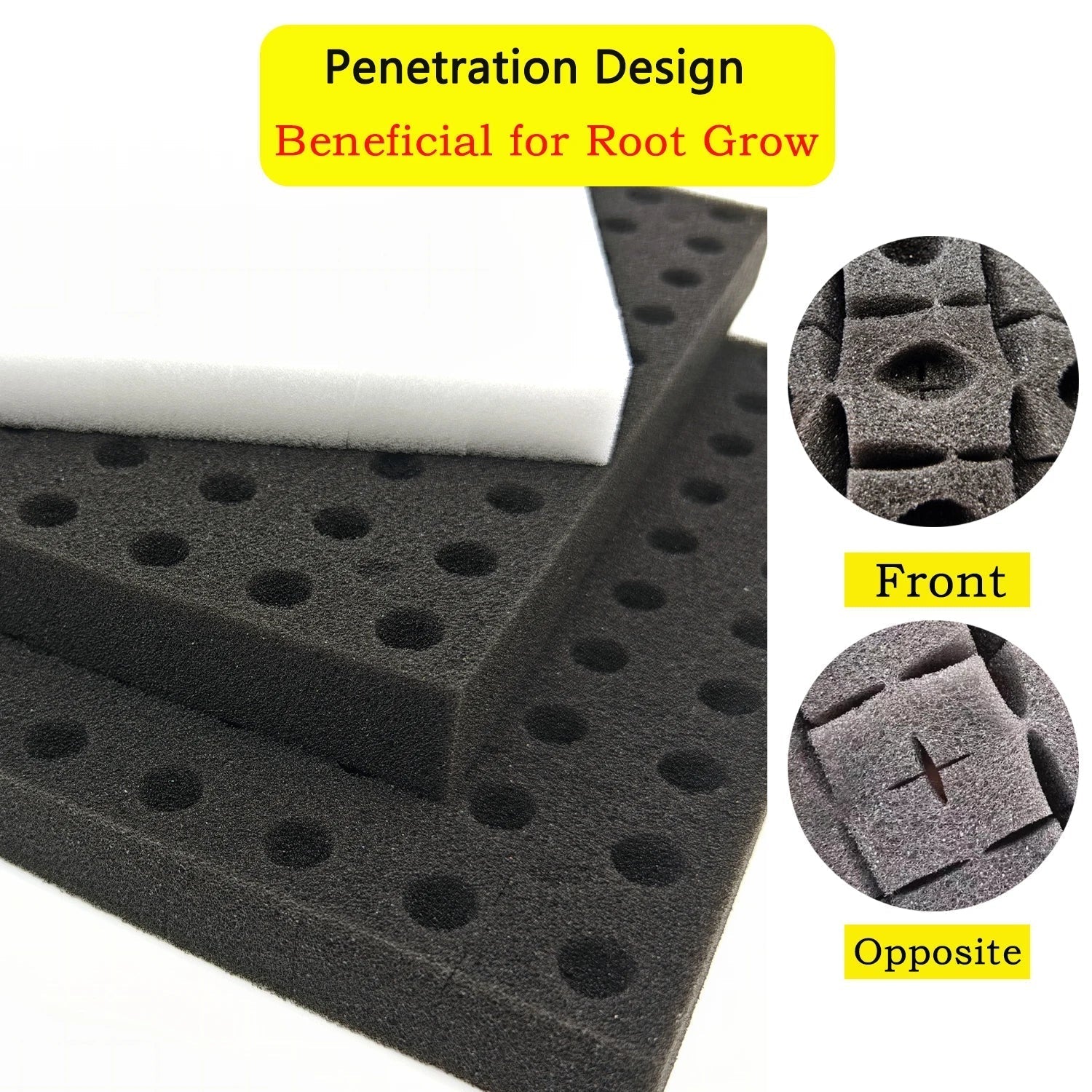 BowLift | Germina Propagation Sponge Mat | 100 Seed Holes | For Hydroponics & Soil | 25Γ25cm