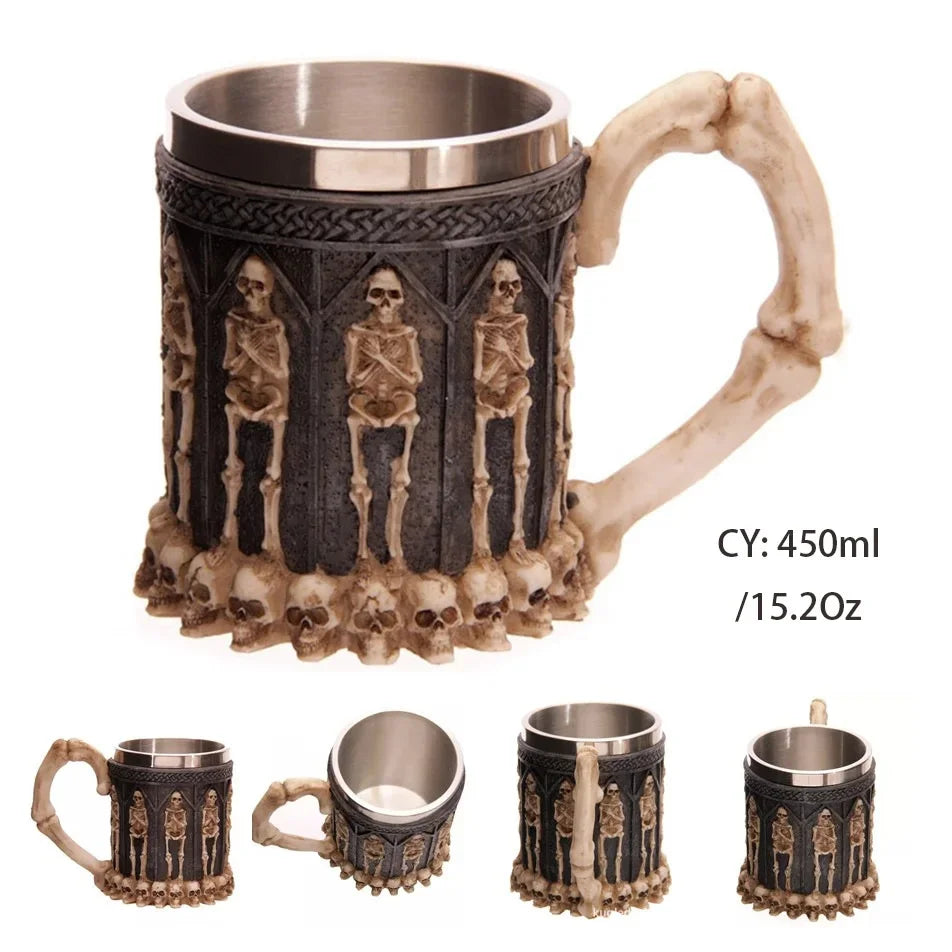 BowLift | Medieval Dragon Resin Stainless Steel Mug as Coffee Mug or Tea Mug