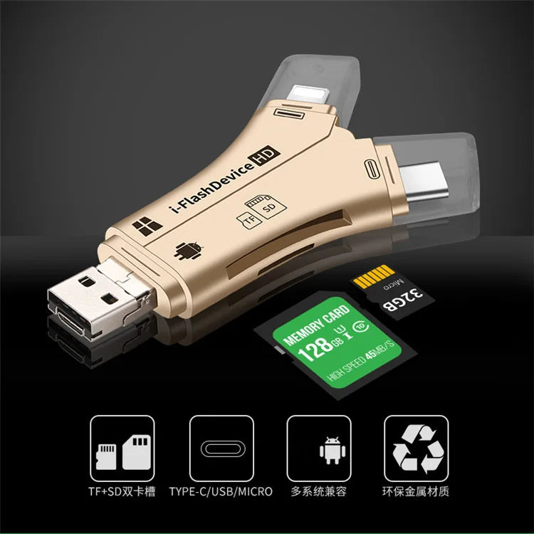 BowLift | 4 In 1 Flash Drive Card Reader