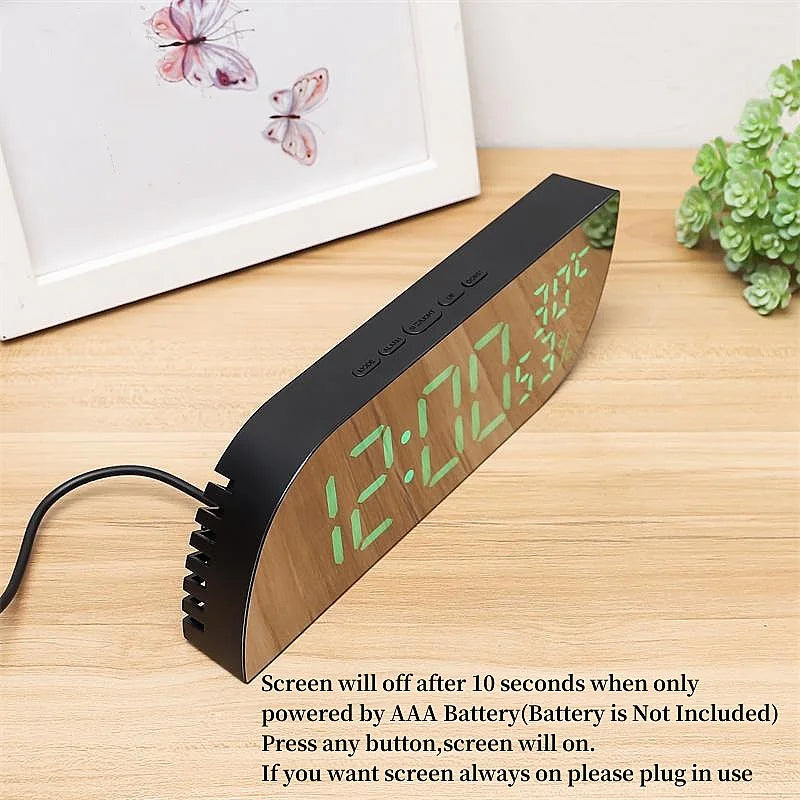 BowLift | LED Digital Alarm Clock with Dual Display & Unlimited Snooze