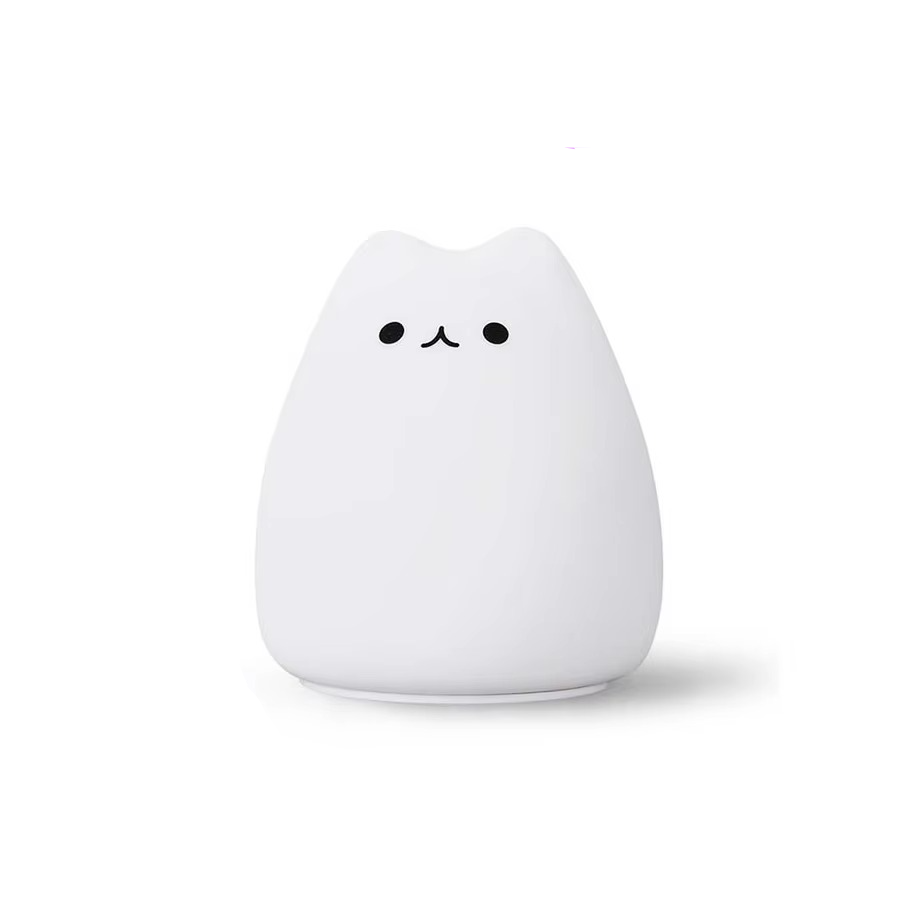 BowLift | Charming Cat Silicone Night Light with 7-Color Touch Sensor