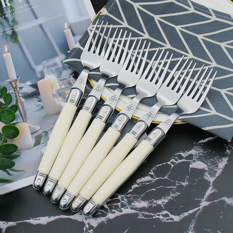 BowLift | Cutlery Set Stainless Steel Ivory Handle Design