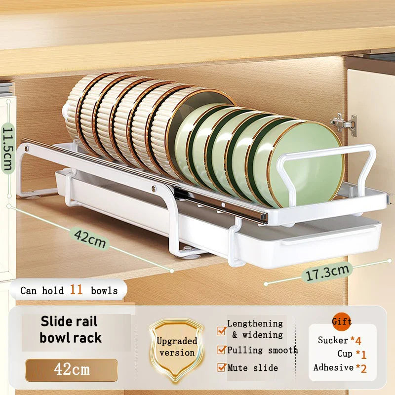 BowLift | Kitchen Cabinet Sliding Storage Dish Rack