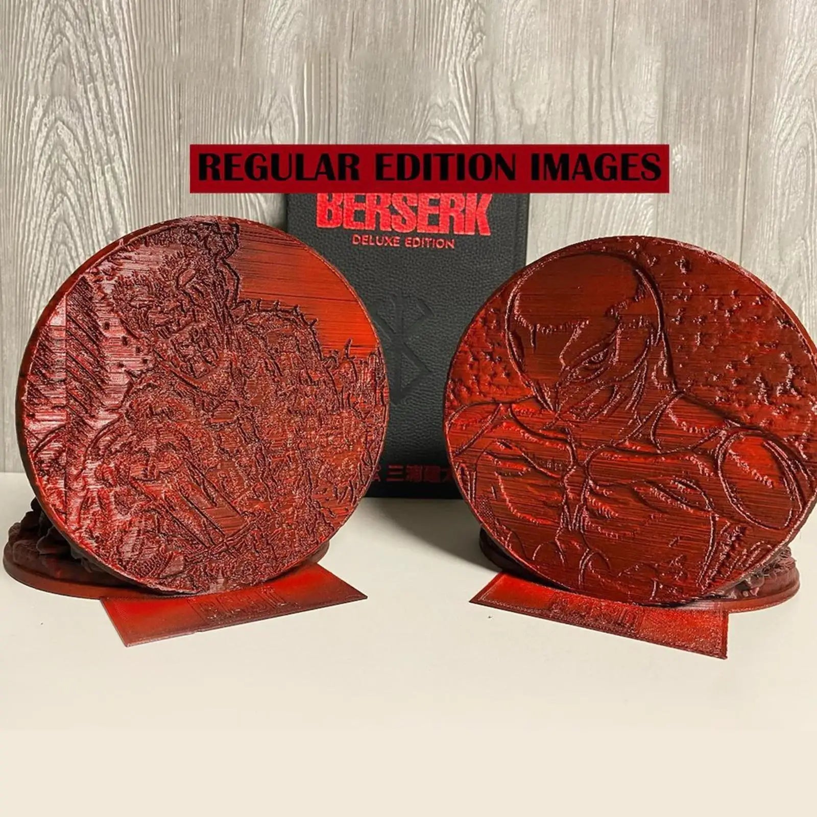 BowLift | Berserk Bookends Furious Bookends Dragon Hunter Resin Craft Study Art Decorative Ornament Home Desk Bookshelf T4z7