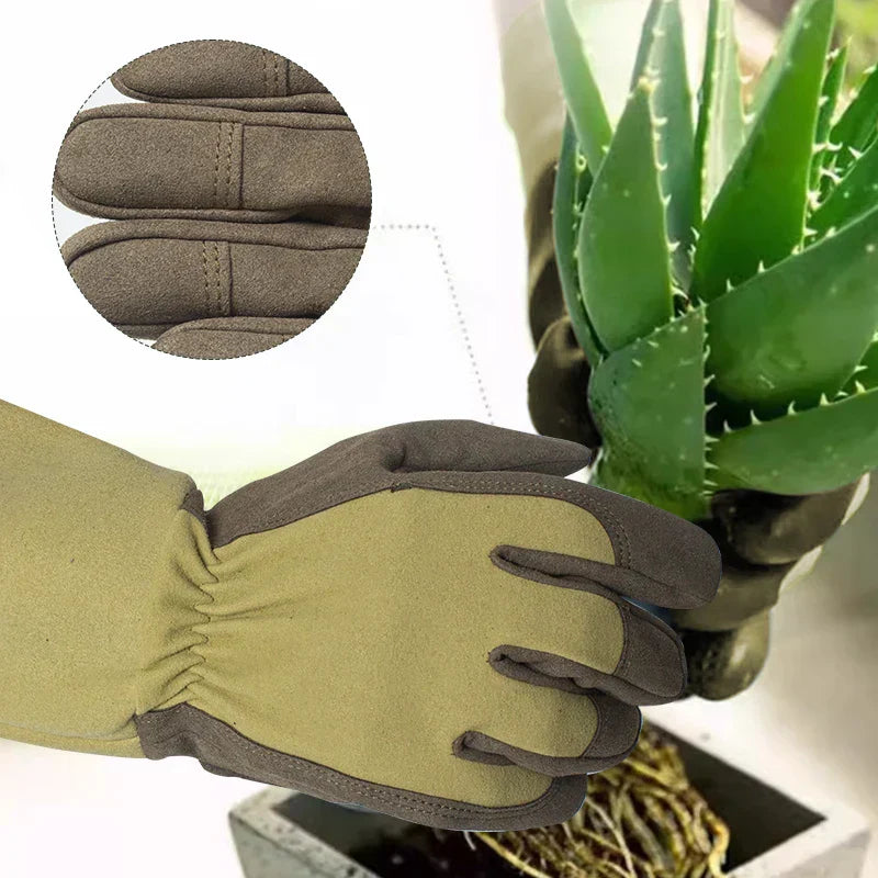 BowLift | GardenGuard Thorn Gloves | Breathable & Durable Microfiber Leather | For Female Gardeners