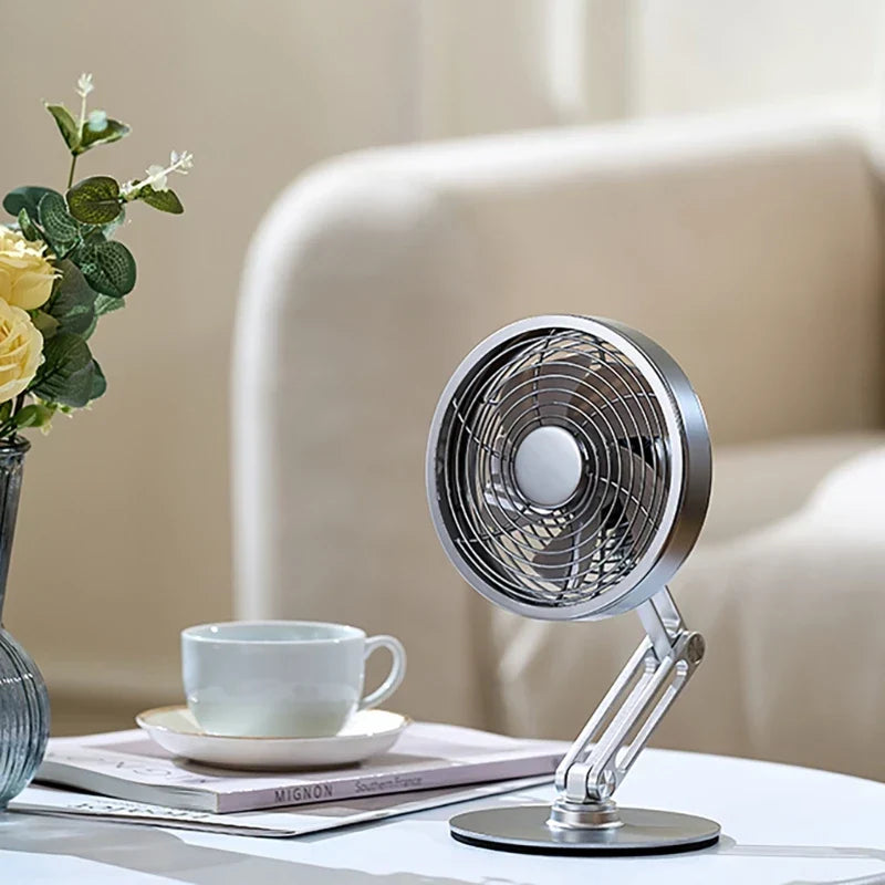 BowLift | Height-Adjustable Stand Compact Turbo Mini Desk Fan