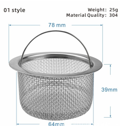 BowLift | Stainless Steel Sink Drain Catch All Strainer