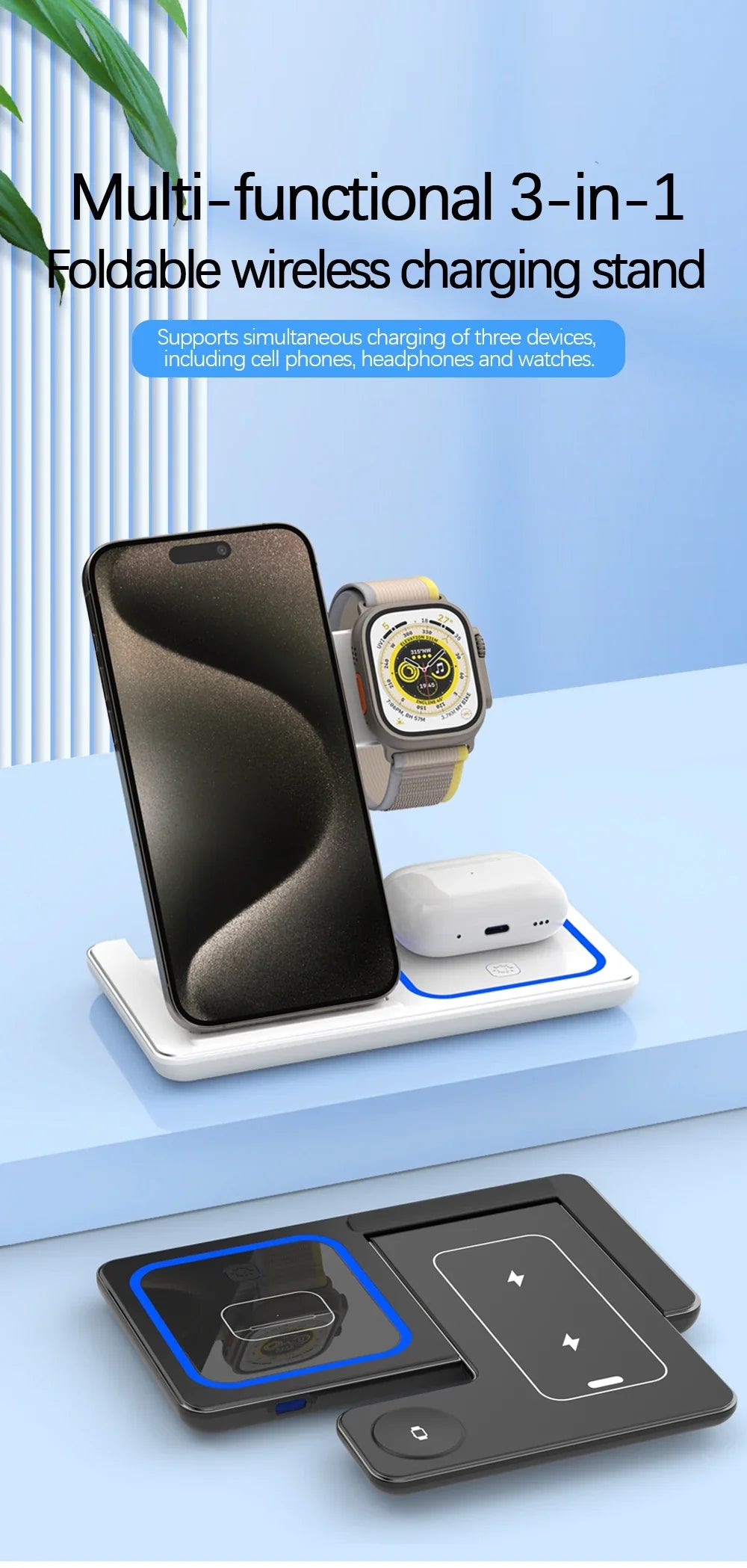 BowLift | 3 in 1 Foldable Wireless Charging Stand