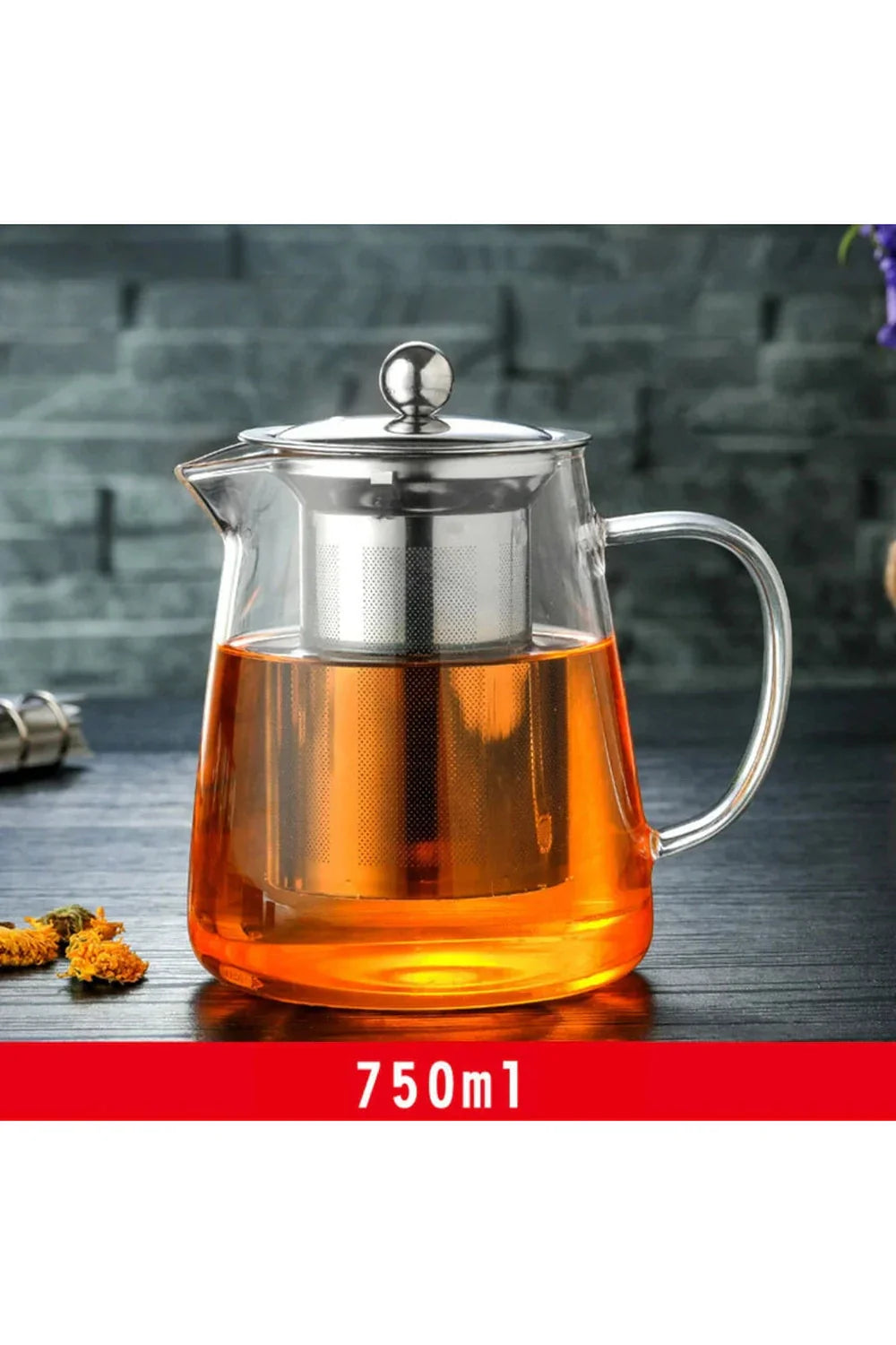 BowLift | Stainless Steel Infuser Glass Teapot