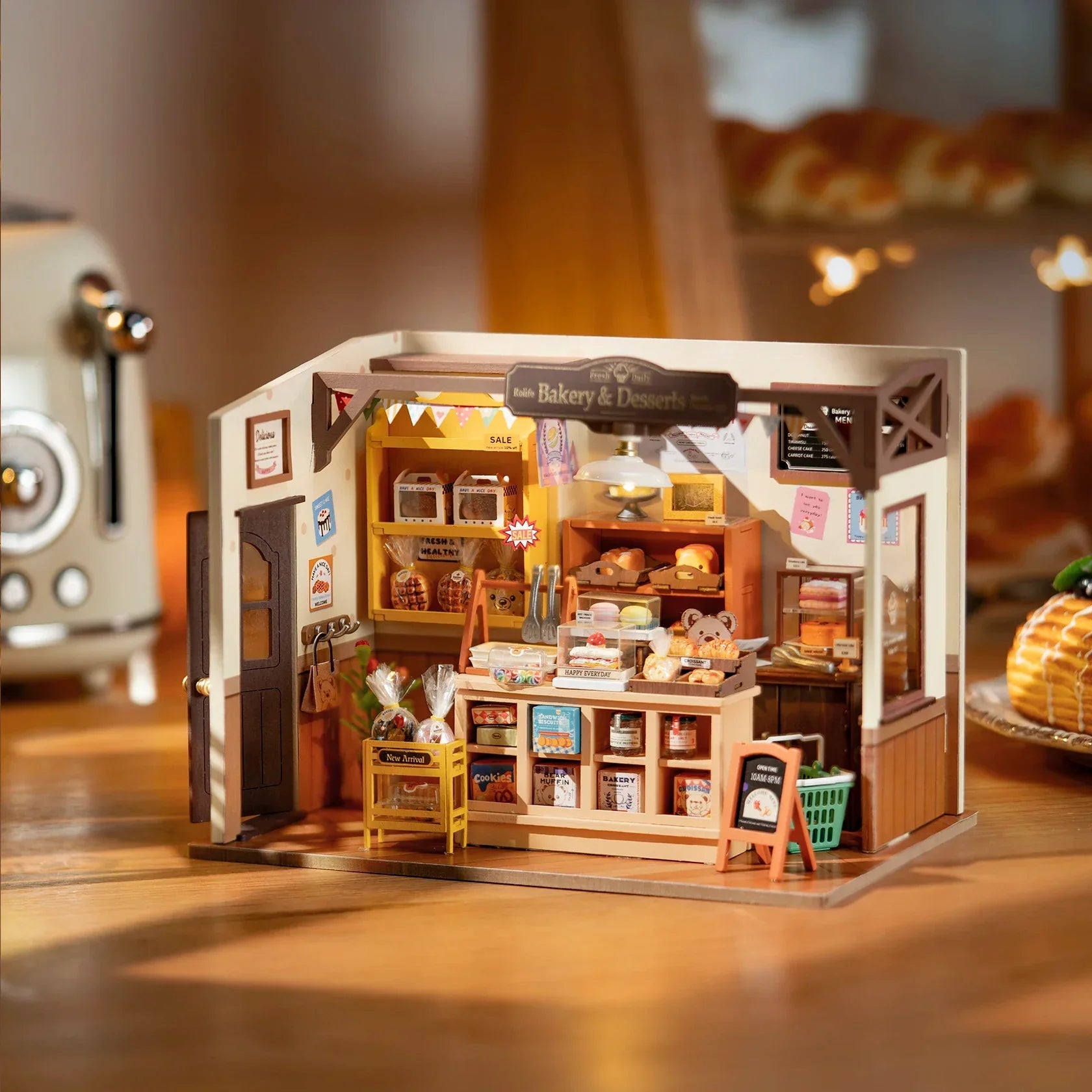 BowLift | Miniature Cafe Wooden Assembly DIY Bakery Kit