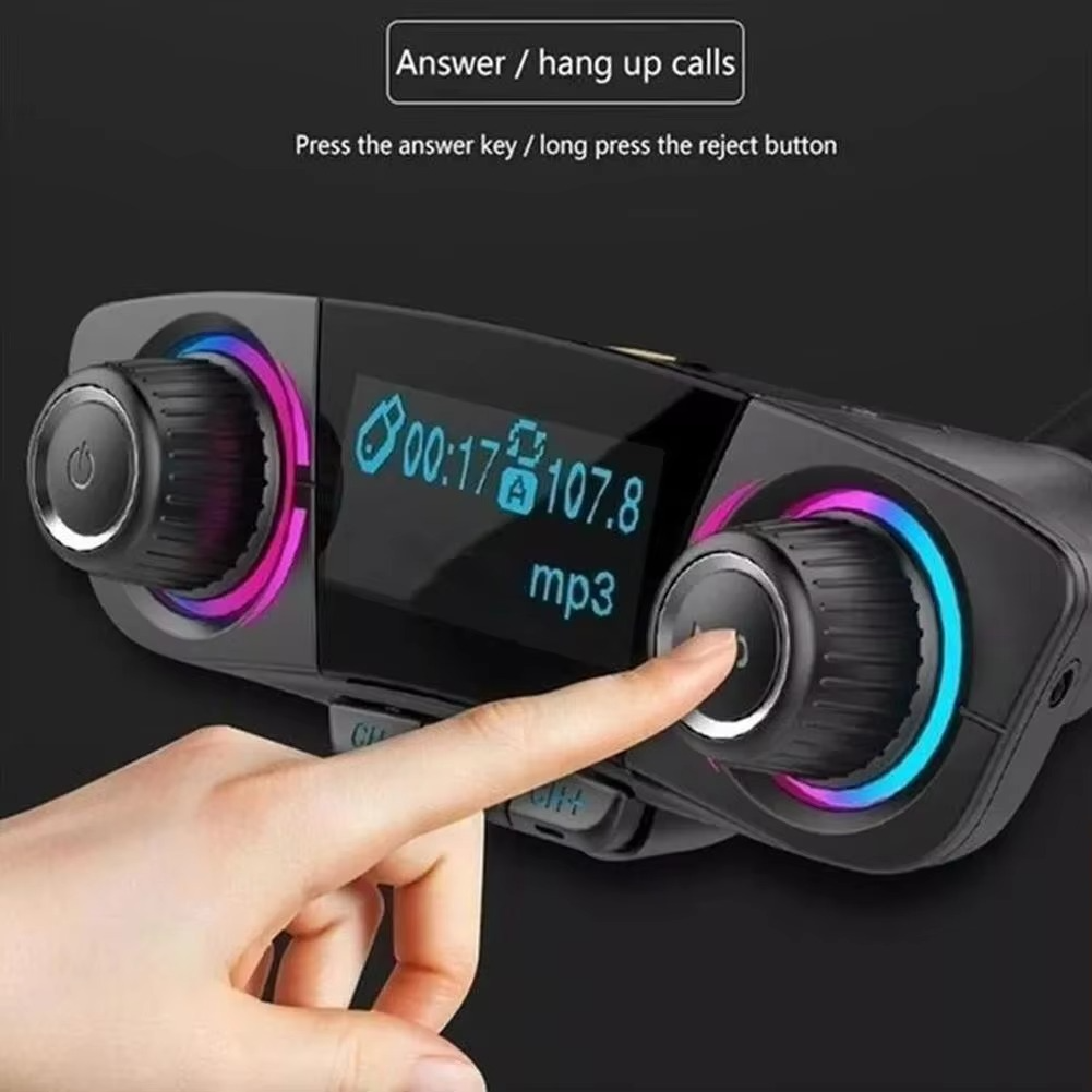 BowLift | Bluetooth 5.0 Car FM Transmitter with Dual USB Charger and LED Display
