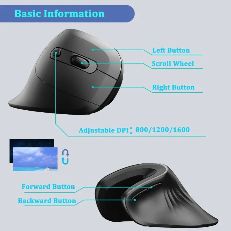 BowLift | Ergonomic Wireless Vertical Mouse