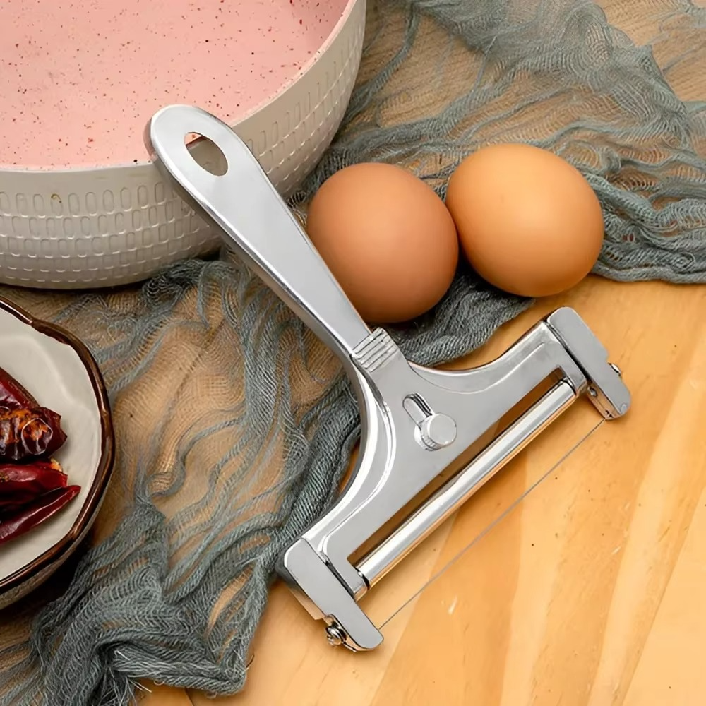 BowLift | Premium Stainless Steel Cheese Slicer with Adjustable Thickness & Extra Wires