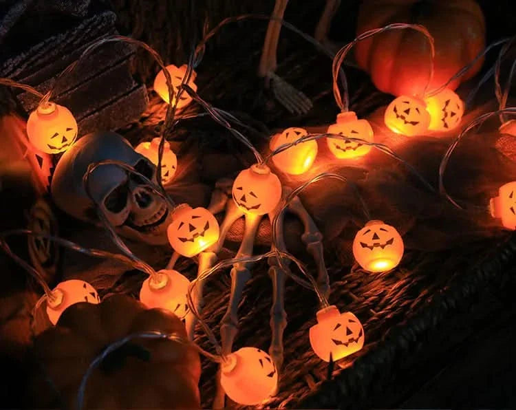 BowLift | Halloween LED Pumpkin & Skull String Lights