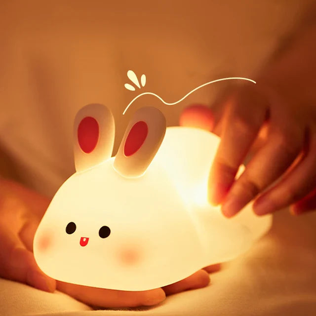 BowLift | Cute Rabbit-Shaped USB Rechargeable Silicone Night Light for the Bedroom