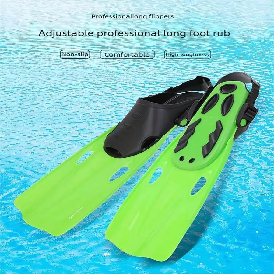 BowLift | Adjustable Open Heel Snorkeling Fins, Compact Travel Swim Flippers for Snorkeling and Diving